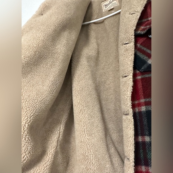 Woolrich sherpa lined button up flannel coat - Picture 3 of 5